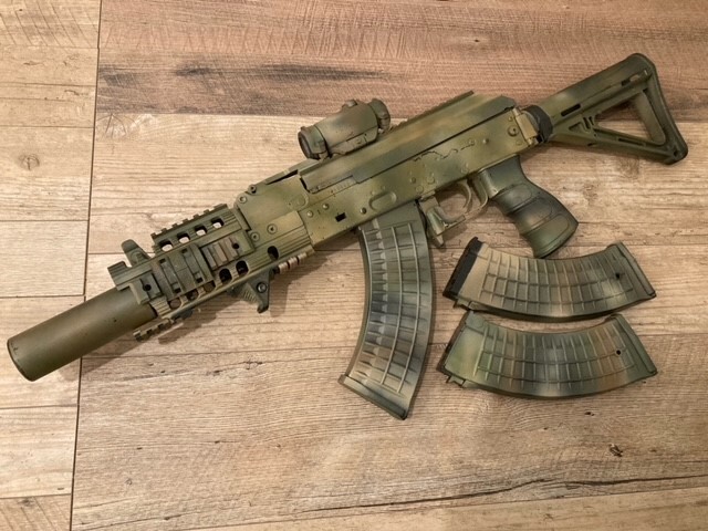 東京マルイ 次世代電動ガン ak102 フルカスタム リコイルオミット サイレンサー 多段マガジン ak 電動ガン_画像3