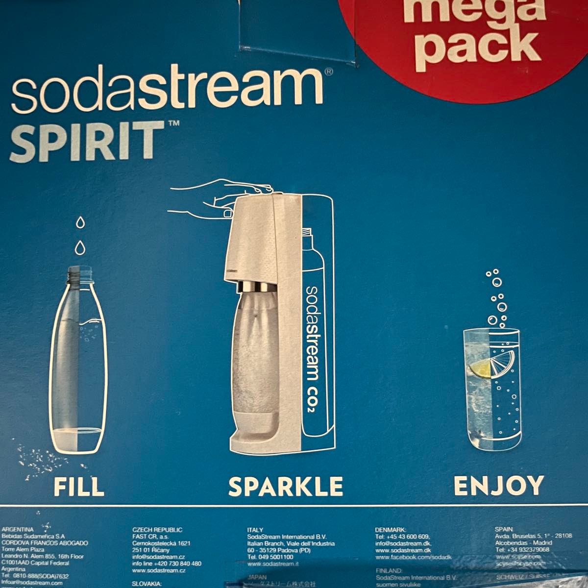 SodaStream ソーダストリーム 炭酸水メーカー Spirit （スピリット） スターターキット メガパック　ホワイト