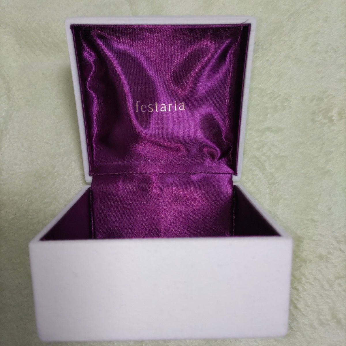 festaria　アクセサリーボックス　紫巾着　2つセット　空箱 巾着 保存袋 巾着袋　小物入れ　アクセサリーケース　まとめ売り