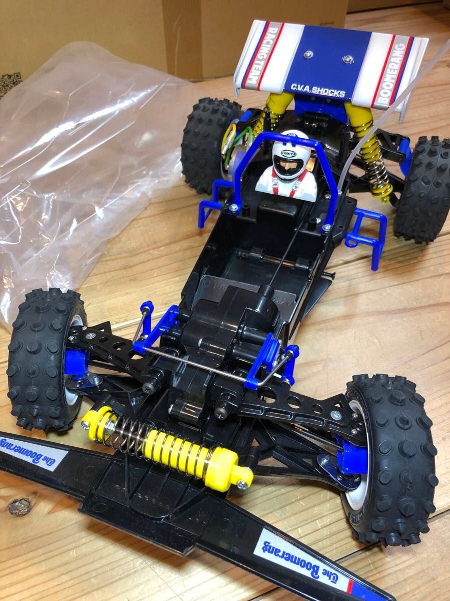 タミヤ 電動RC 4WDバギー ブーメラン走行少　未使用ボディセット・ハイトルクサーボセイバー付属