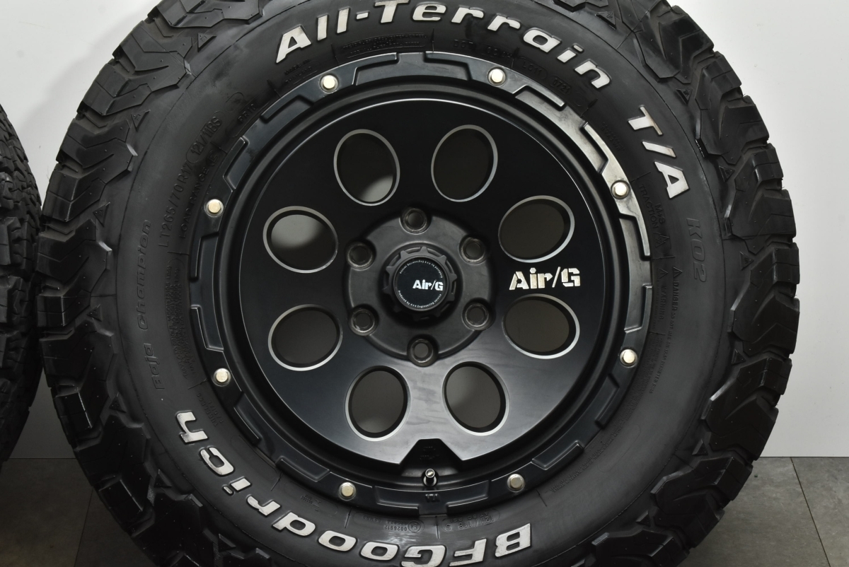 【美品 バリ溝】4×4エンジニアリング Air-G Massive 17in 8J +20 PCD139.7 BFグッドリッチ All-terrain T/A KO2 265/70R17 プラド FJ_画像6