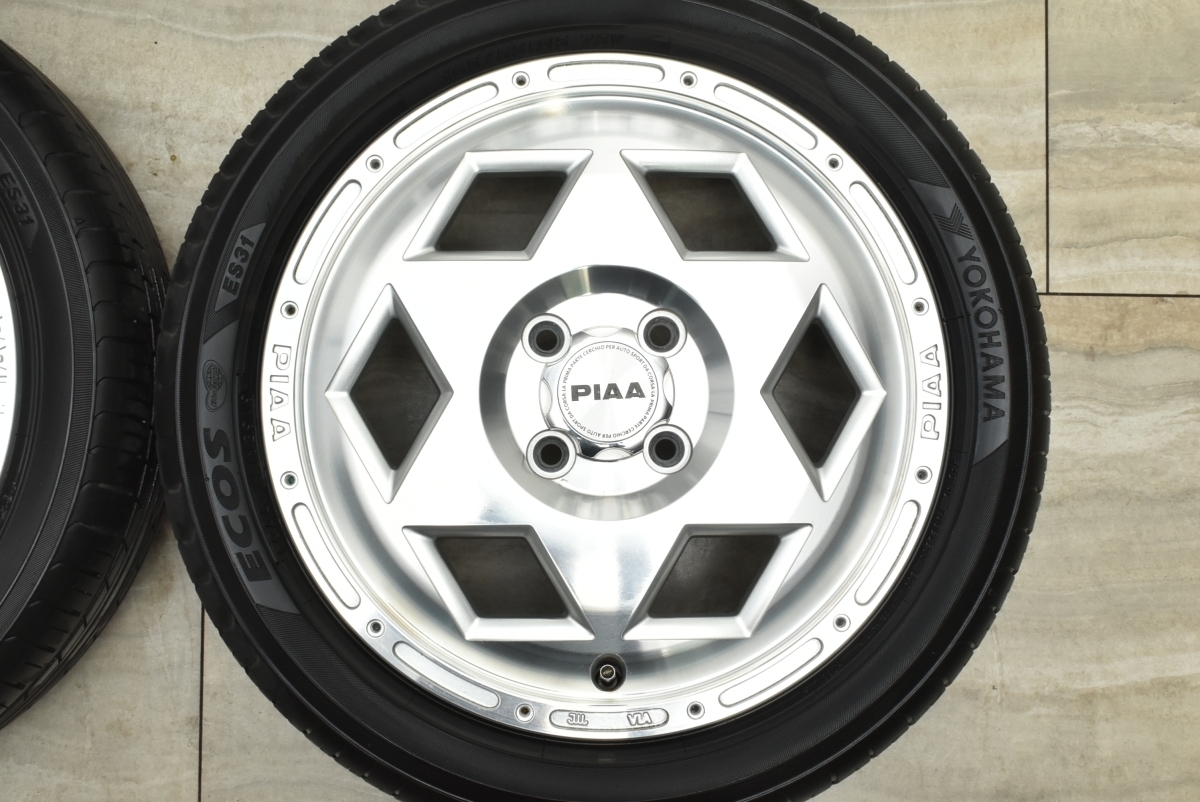 【希少品】PIAA HEX ROAD 15in 4.5J +43 PCD100 ヨコハマ エコス ES31 165/55R15 N-BOX N-ONE ワゴンR アルト タント ムーブ 軽自動車_画像4