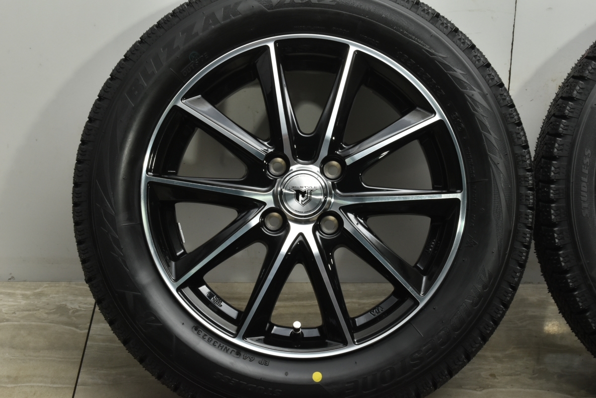 【バリ溝 美品】JPスタイル 15in 4.5J +45 PCD100 ブリヂストン ブリザック VRX2 165/65R15 タフト デリカD:2 ソリオ ハスラー 即納可能_画像5