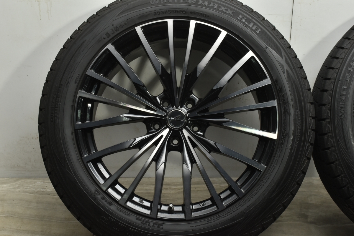 【バリ溝 美品】AXEL 20in 8.5J +38 PCD114.3 ダンロップ ウィンターマックス SJ8+ 235/55R20 レクサス RX スタッドレス 交換用 即納可能_画像5