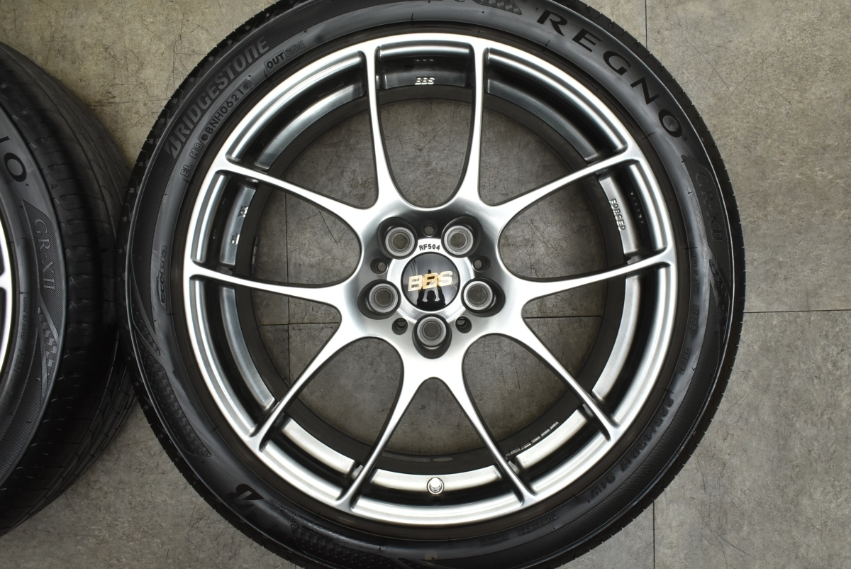 【鍛造 美品】BBS RF504 17in 7.5J +48 PCD100 ブリヂストン レグノ GR-XII 225/45R17 プリウス カローラスポーツ 86 BRZ インプレッサ_画像4