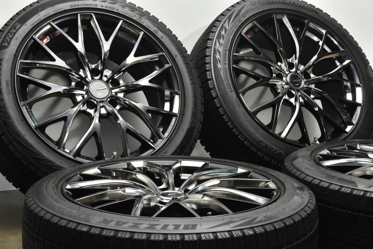 【美品】ウェッズ レオニス MX 18in 8J +42 PCD114.3 ブリヂストン ブリザック VRX2 235/45R18 レクサスGS RC カムリ マークX アテンザの画像2