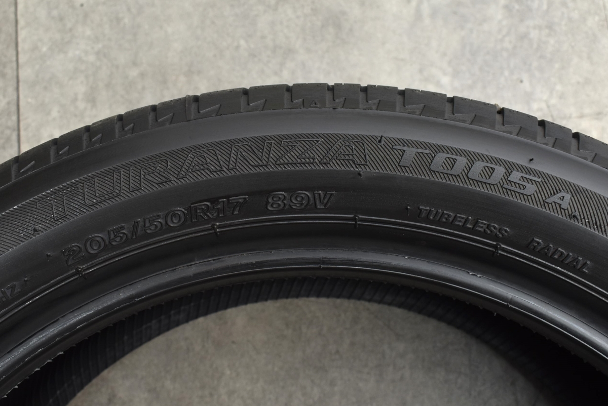 【新車外し品 2023年製】ブリヂストン トランザ T005A 205/50R17 4本セット 交換用に セレナ オーラ インプレッサ アクセラ メガーヌの画像4