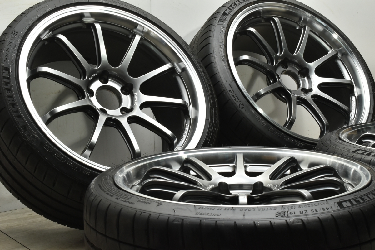 【美品鍛造】アドバンレーシング RS-DF プログレッシブ 19in 9J+43 114.3 パイロットスポーツ4S 245/35R19 WRX ランサーエボリューションの画像2