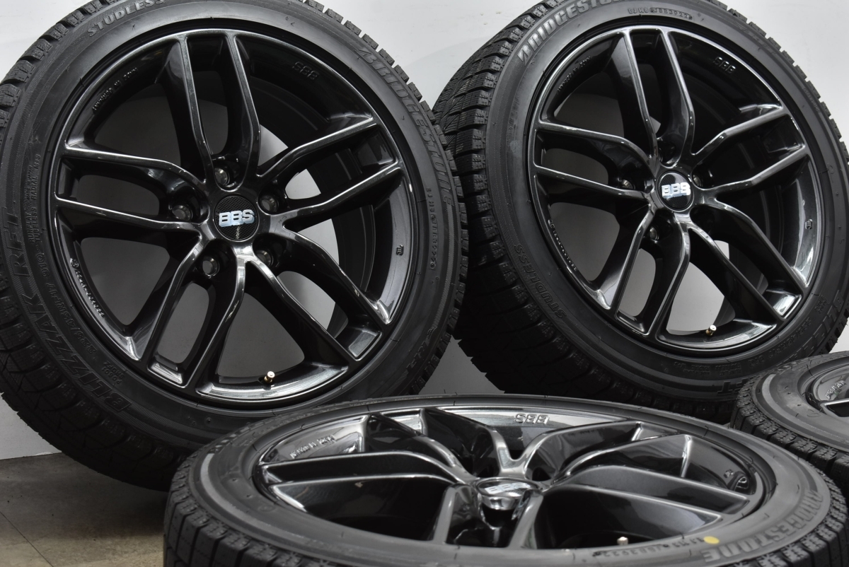 【超バリ溝 ランフラット】BBS SX 17in 7.5J+43 PCD120 ブリヂストン ブリザック RFT 225/45R17 2022年 BMW F20 1シリーズ F22 2シリーズ_画像2