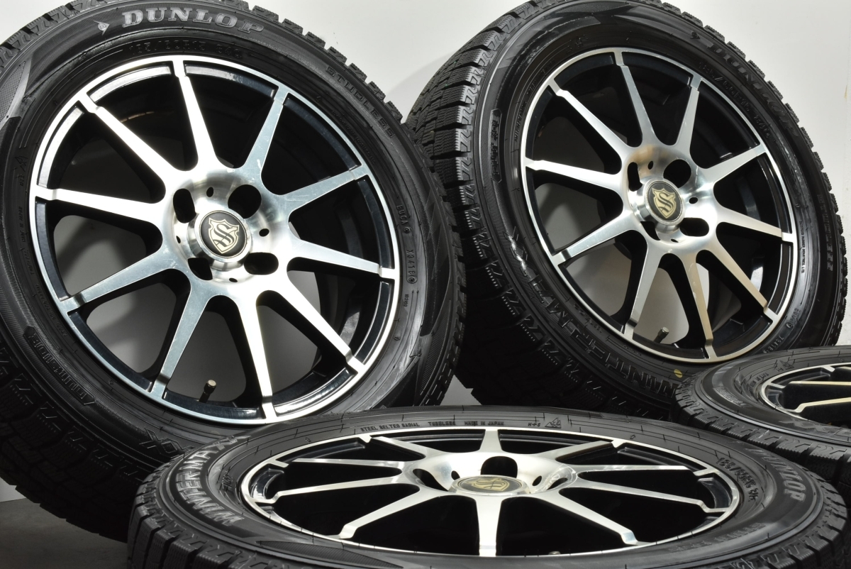 【送料無料】ストレンジャー 15in 5.5J +38 PCD100 ダンロップ ウィンターマックス WM02 185/60R15 アクア フィールダー フィット 即納可_画像2