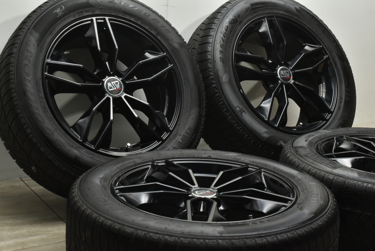 【美品】MSW 71 18in 8J +35 PCD112 ピレリ スコーピオンウィンター 235/60R18 ベンツ GLCクラス アウディ Q5 交換用 送料無料 即納可能_画像2