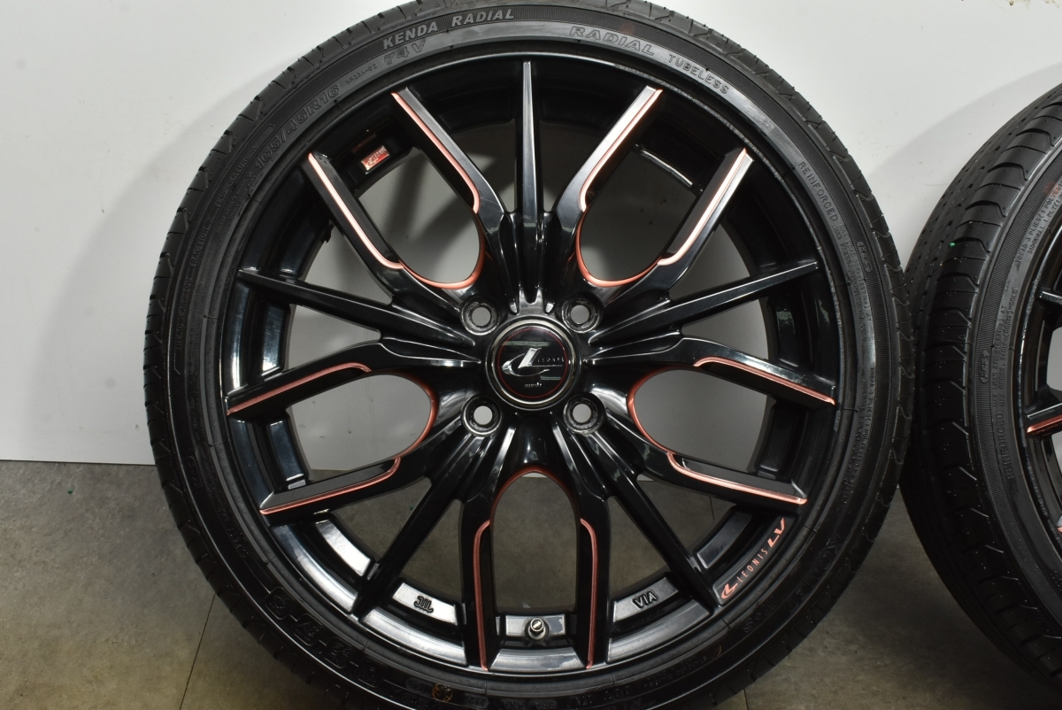 【軽自動車インチアップ用】WEEDS レオニス LV 16in 5J +45 PCD100 ケンダ 165/45R16 N-ONE N-BOX ワゴンR アルト タント ムーヴ 即納可能の画像5