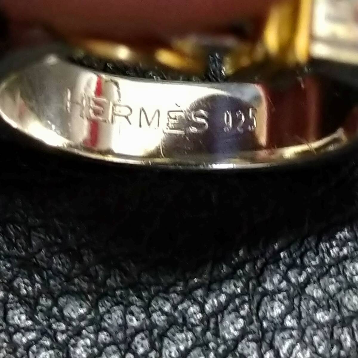 【HERMES】エルメス サンチュール リング ベルト 約4.5g シルバー ゴールド【ブランド アクセサリー ジュエリー レディース 指輪 SV925 金4_画像4