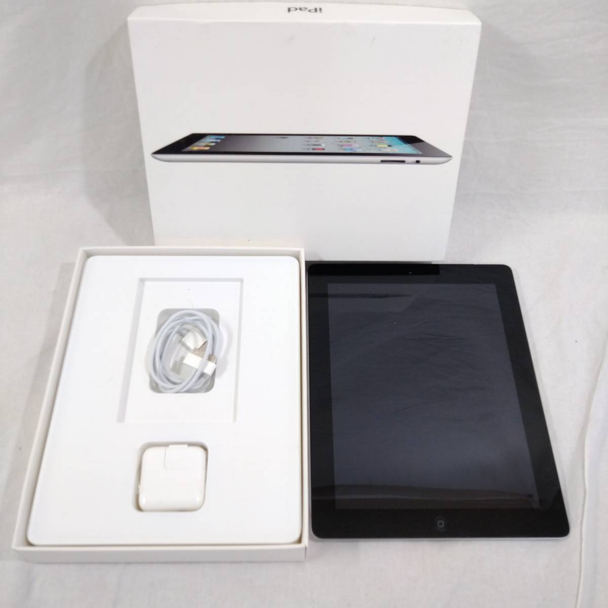 【Apple】iPad アイパッド 16GB ブラック A1396 箱 付属品付き 第2世代【アップル タブレット ノートPC スマホ パッド 黒 iPhone 携帯】12の画像1