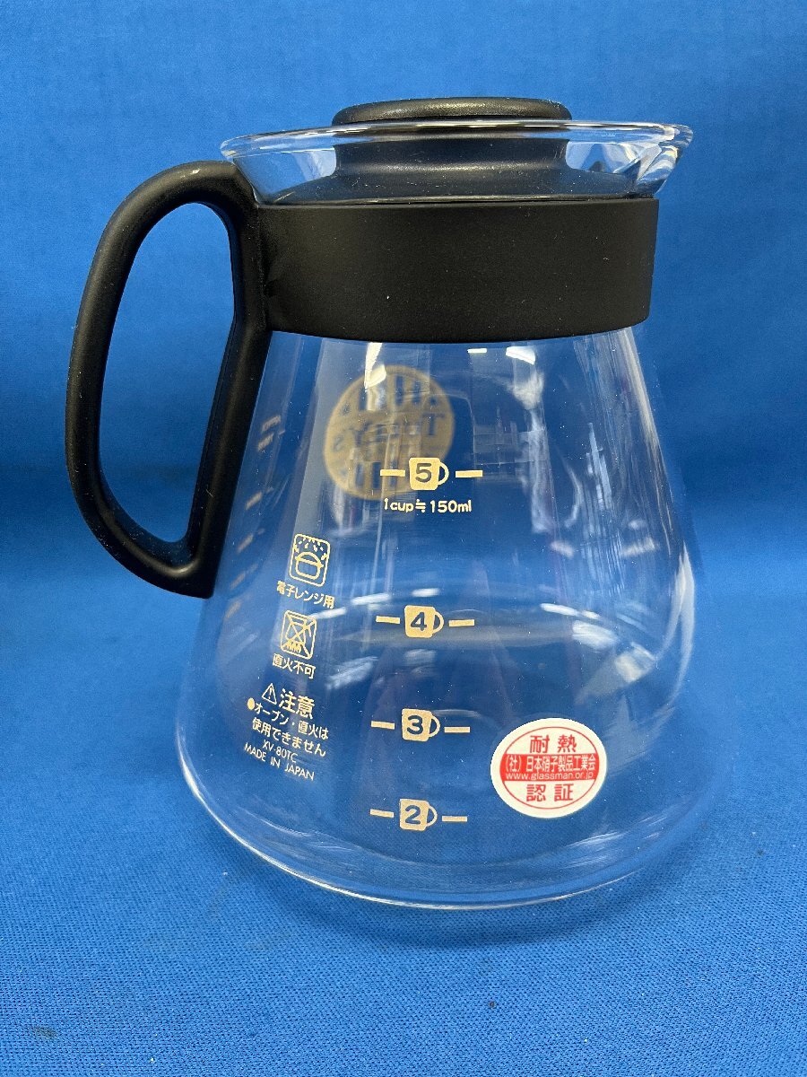 未使用☆TULLY'S COFFEE タリーズ コーヒーサーバー 800ml ペーパーフィルター付き_画像3