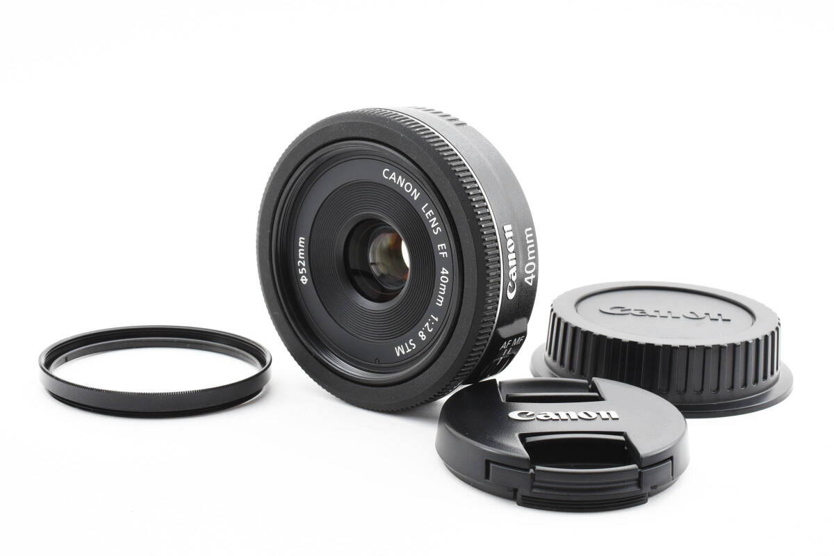 ★【限定！極上美品 超人気 パンケーキ】 Canon EF40ｍｍ F2.8 STM ブラック ★ フルサイズ対応 2095985の画像1