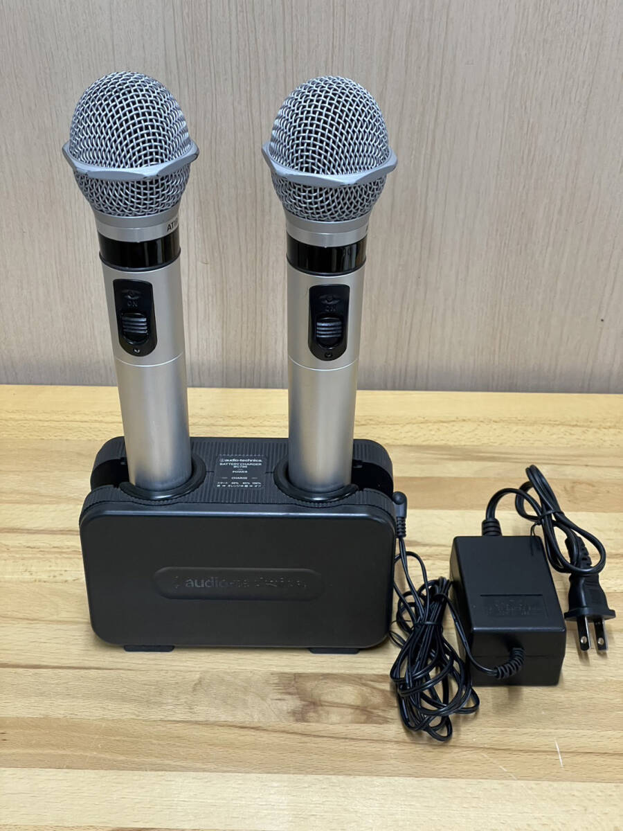 1000 jpy start! Audio Technica ATIR-T88 infra-red rays microphone × 2 ps,BC700 fast charger ×1 pcs. set ①