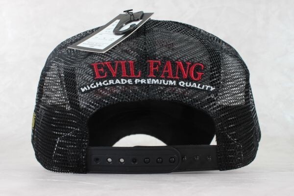 ★EVIL FANG MOTORS メッシュキャップ メンズ レディース バイカー アメカジ 野球帽 BK★_画像3