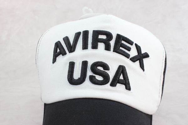 大きいサイズ XL アヴィレックス AVIREX USA メッシュキャップ ホワイト 帽子 春夏 新作 メンズ レディースの画像3