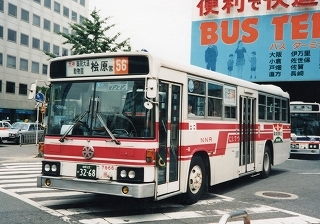 【 バス写真 Lサイズ 】 懐かしの西鉄一般路線バス ■ １５ ■ ４枚組_7866