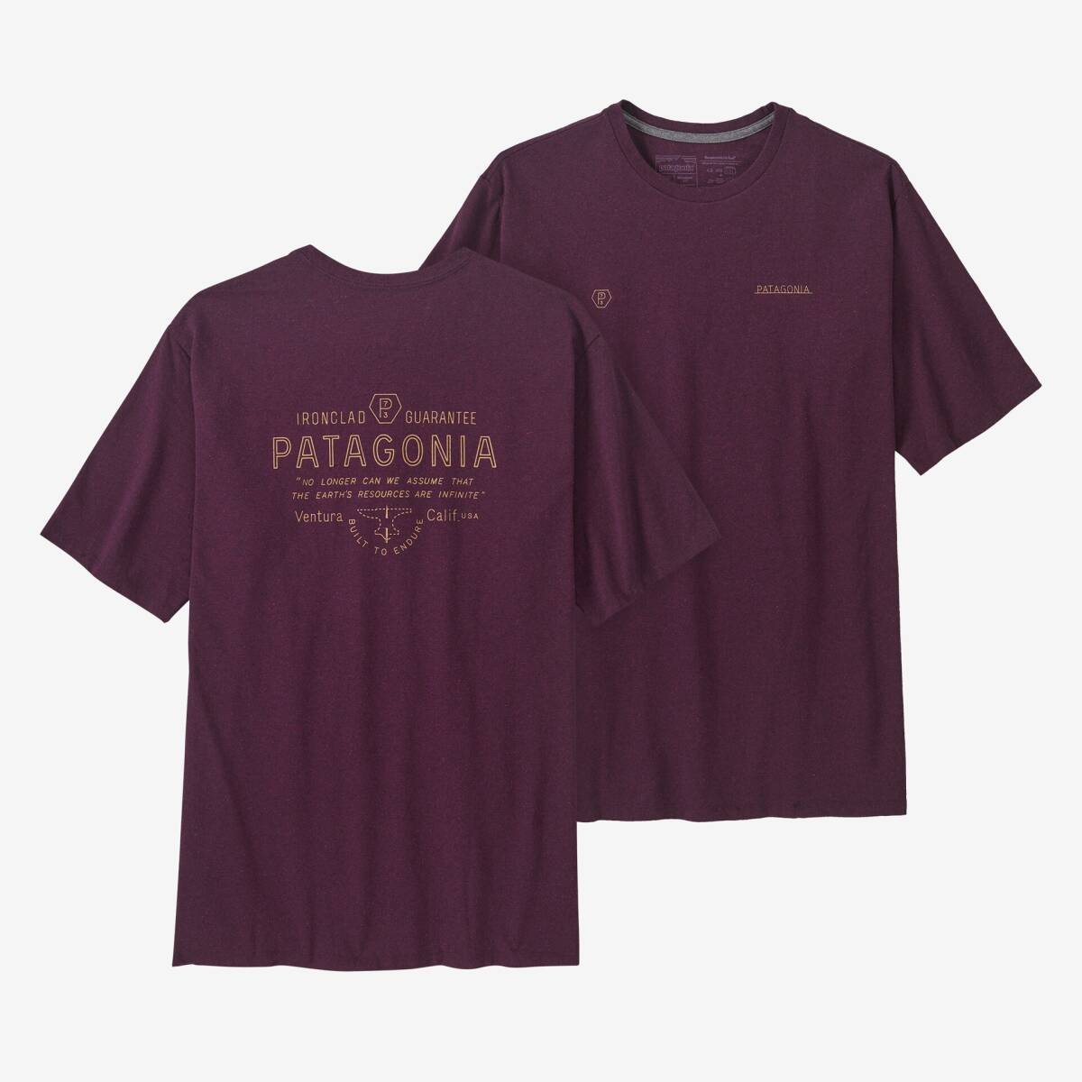 新品未使用！ パタゴニア メンズ フォージマーク レスポンシビリティー Tシャツ ナイトプラム 紫 XLサイズ 半袖 Patagonia アウトドアの画像1
