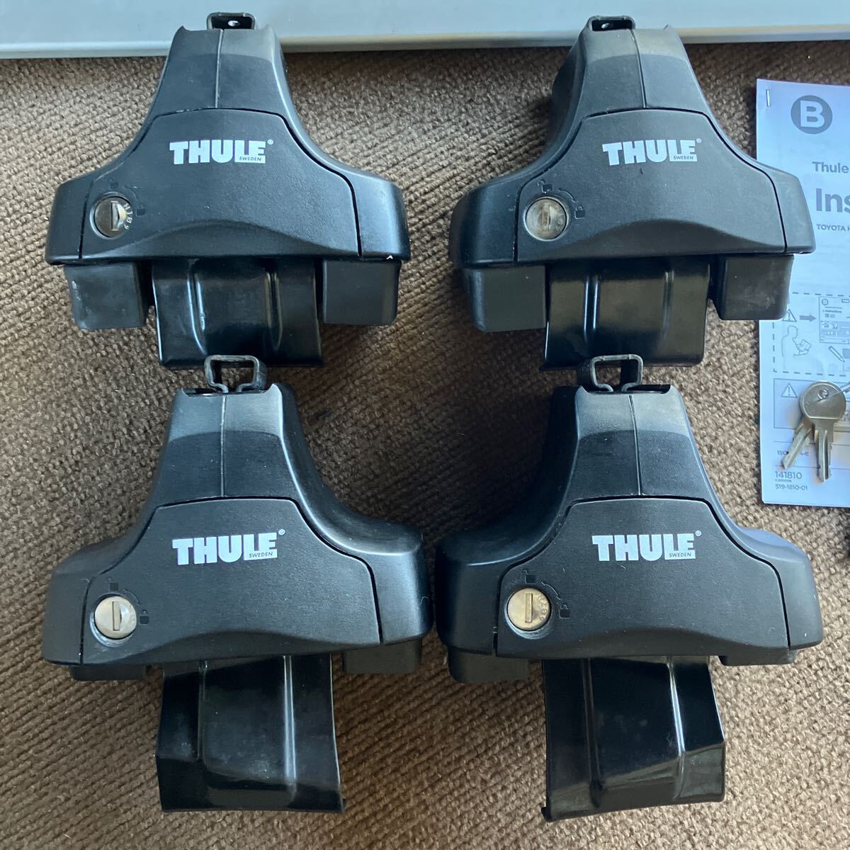 THULE トヨタ 60系 ハリアー 用 キャリアベース取付セット【フット754＆ウイングバー962＆キット1810セット】スーリー TOYOTA Harrier_画像2