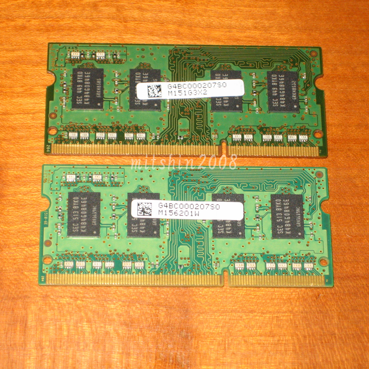 合計8GB(4GBx2枚) Samsung PC3L-12800S(DDR3L-1600) 低電圧対応 1Rx8 SO-DIMM 204pin 動作確認済 クリックポストなら送料185円 [No.866]の画像2
