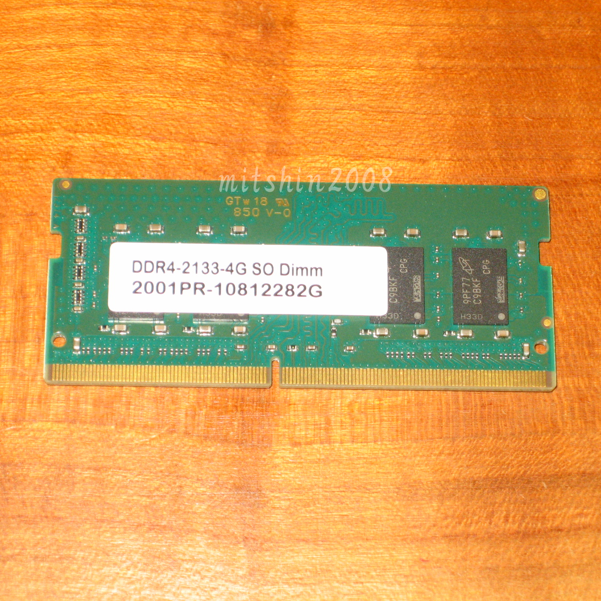 4GB GREEN HOUSE / Micron DDR4-2133-4G (PC4-17000) SO-DIMM 260pin 動作確認済 クリックポストなら送料185円 [No.870]_【画像２】メモリ裏面