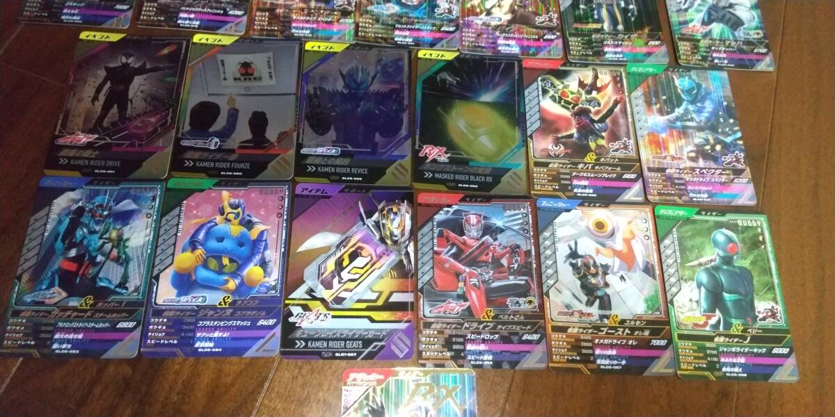 (26)未使用 ガンバレジェンズ LR CP SR大量まとめ売りセット 仮面ライダーブラック ガッチャード ドライブ ゴースト キバ バイス 他多数_画像3