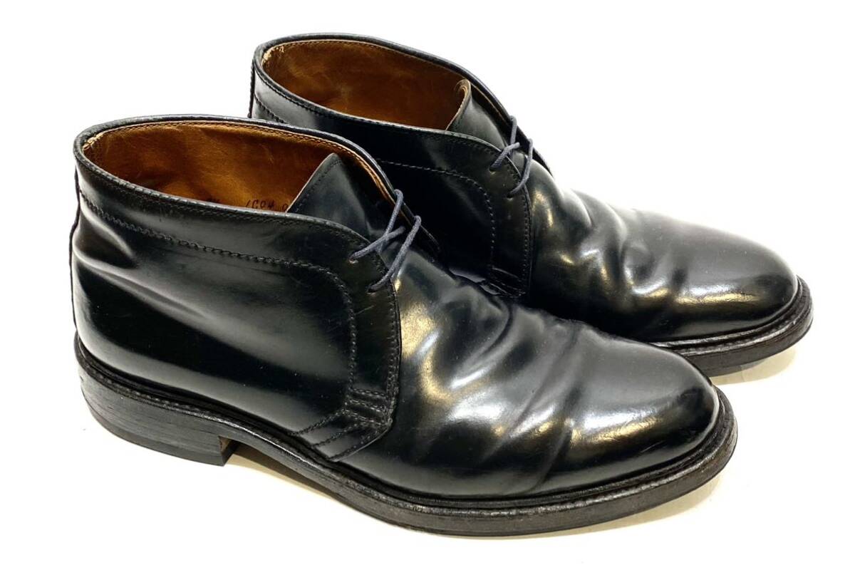 ALDEN 1340C コードバン チャッカブーツ バリーラスト オールデン レザーシューズ　革靴 cordovan アンクルboots ブラック 8 1/2D 26.5cm_画像3