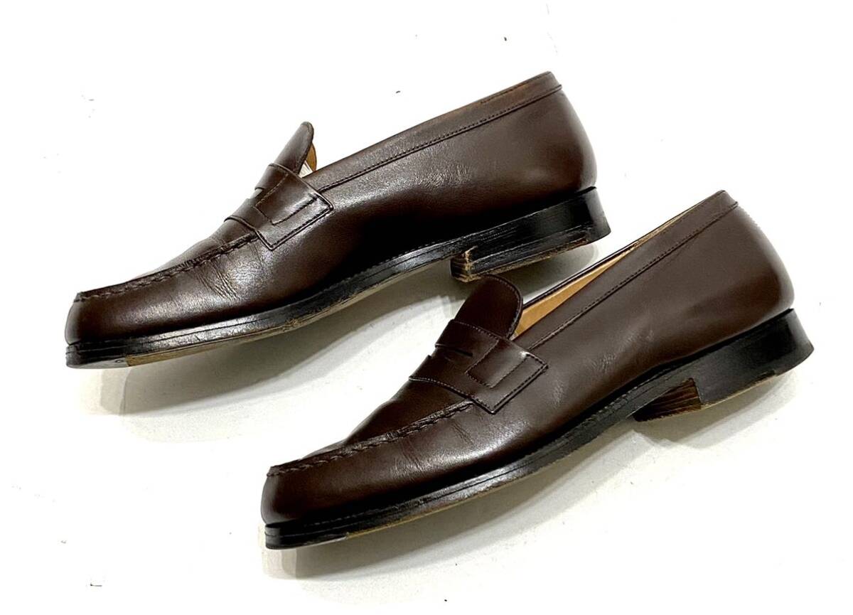 J.M.WESTON 180 シグネチャーローファー ジェイエムウエストン 革靴 ドレス ビジネスshoes レザーソール ブラウン 5C 25cm レザーシューズ_画像5