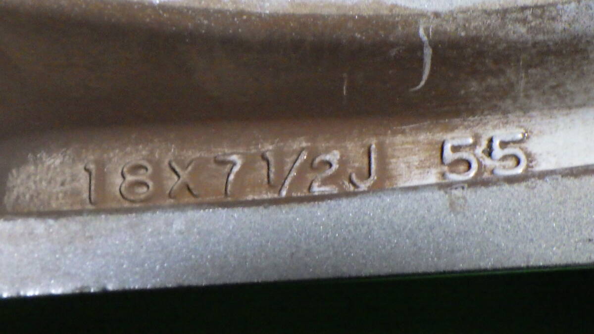60316-3 レヴォーグ スバル純正 アルミ ホイール 18インチ 18ｘ7.5Ｊ 55 5H 5穴 タイヤ使用不可 中古 棚Ｚの画像10