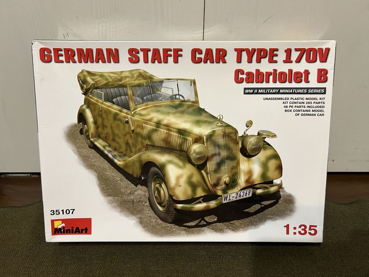 【1/35】ミニアート ドイツ軍 タイプ170V スタッフカー カブリオレB 未使用品 プラモデルの画像1