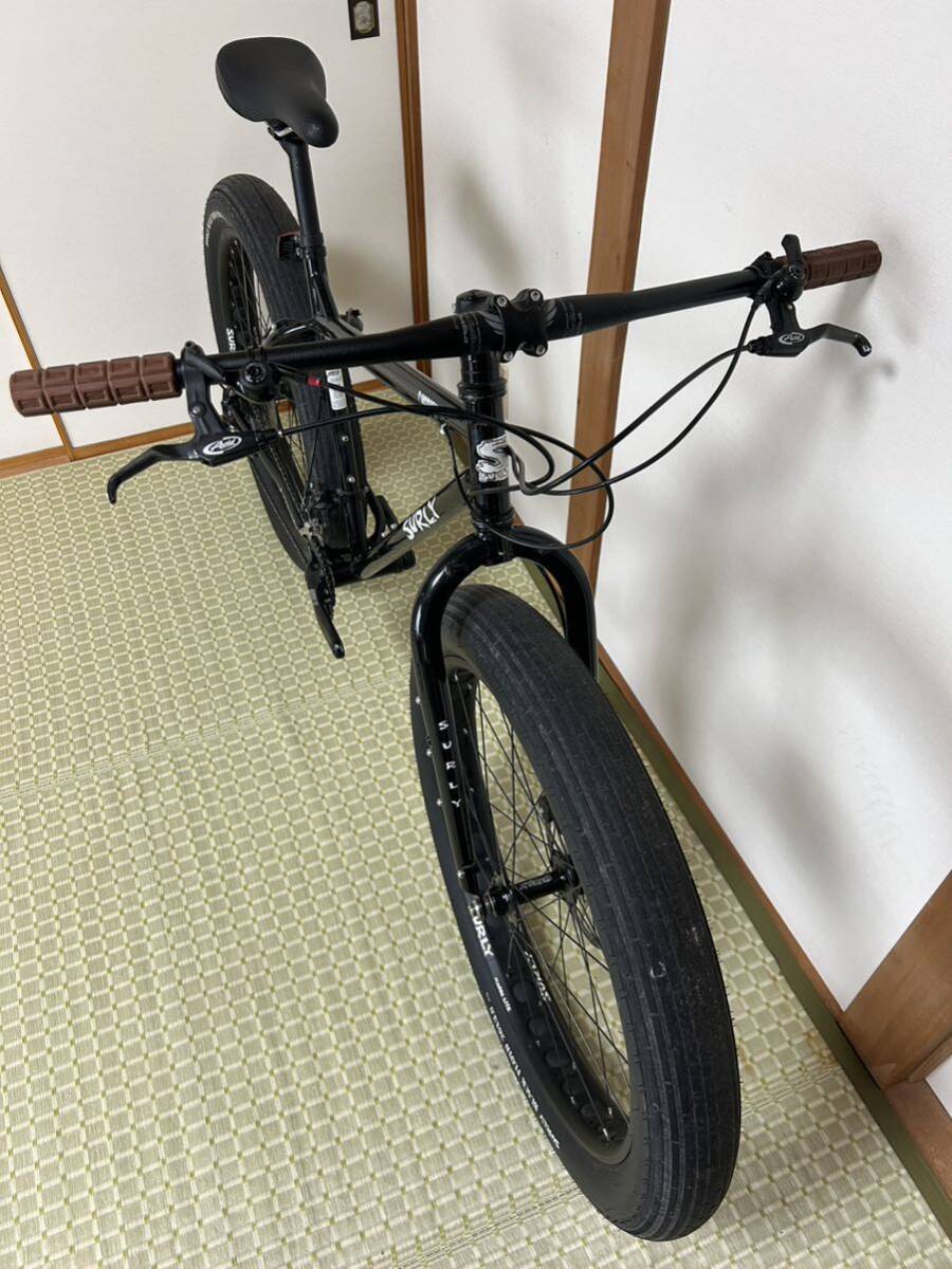 SURLY/サーリー PUGSLEY/パグスレイ Mサイズ ブラック スリックタイヤ(BLACK FLOYD)装着 自転車 ファットバイク_画像3