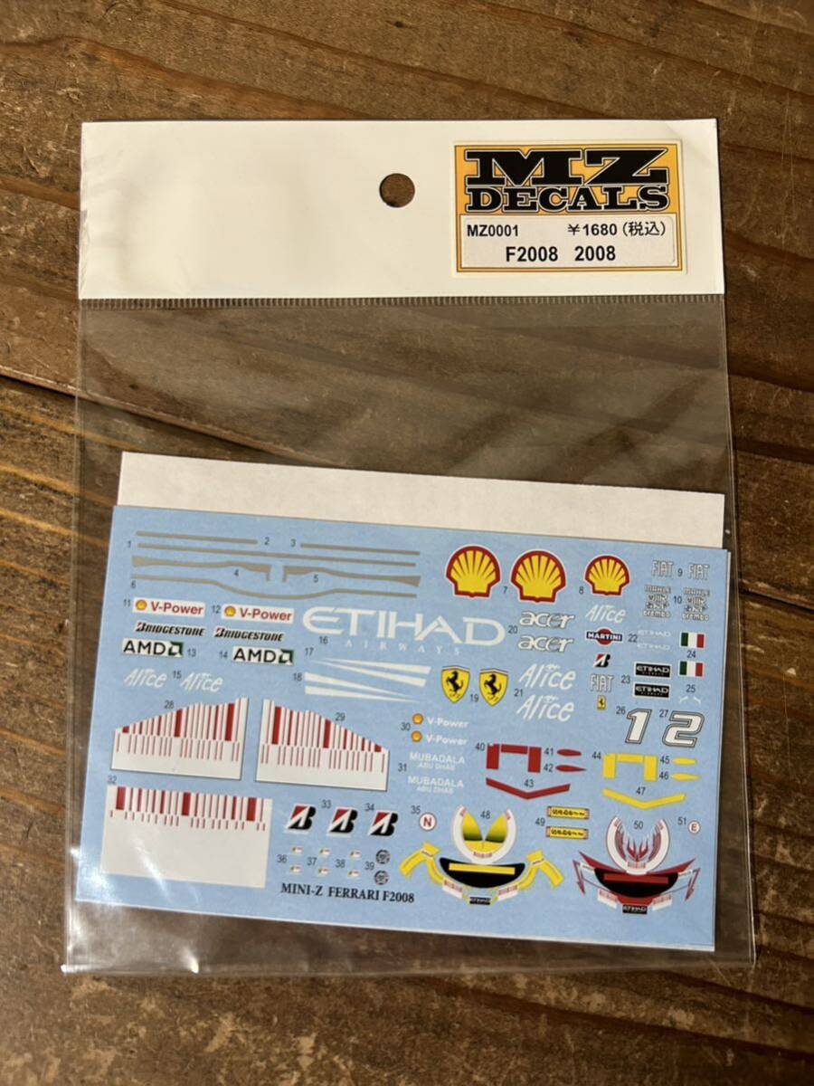 001 【MZ DECALS】ミニッツレーサー フェラーリ F2008 未使用品 RC ラジコンの画像1