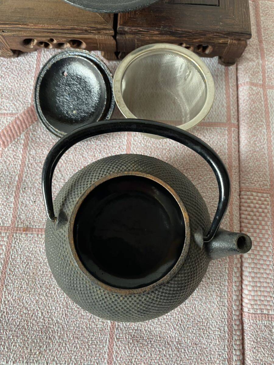 送料無料　鉄瓶 急須 南部鉄器 茶道具 茶器 金属工芸 鉄器 アンティーク 鉄製 煎茶道具 _画像3