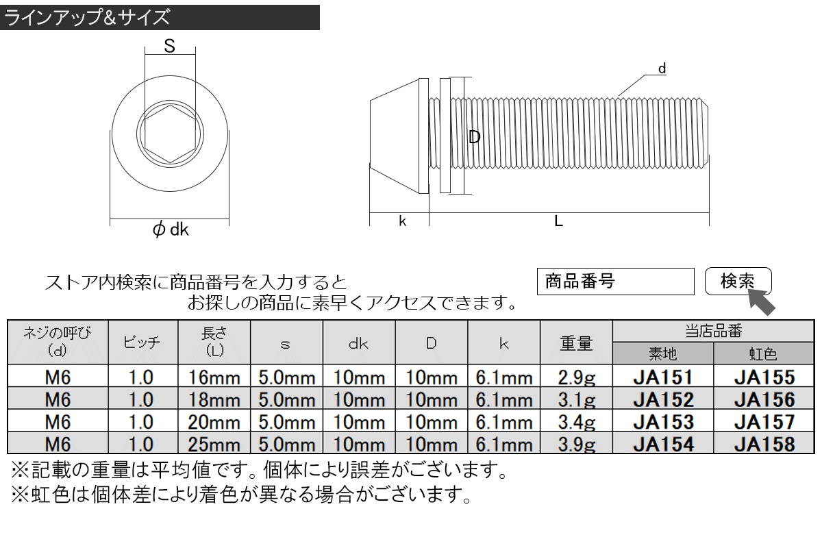 64チタン M6×20mm P=1.00 ワッシャー組込テーパーヘッド キャップボルト 平座金付き 六角穴付ボルト チタン原色 JA153_画像3