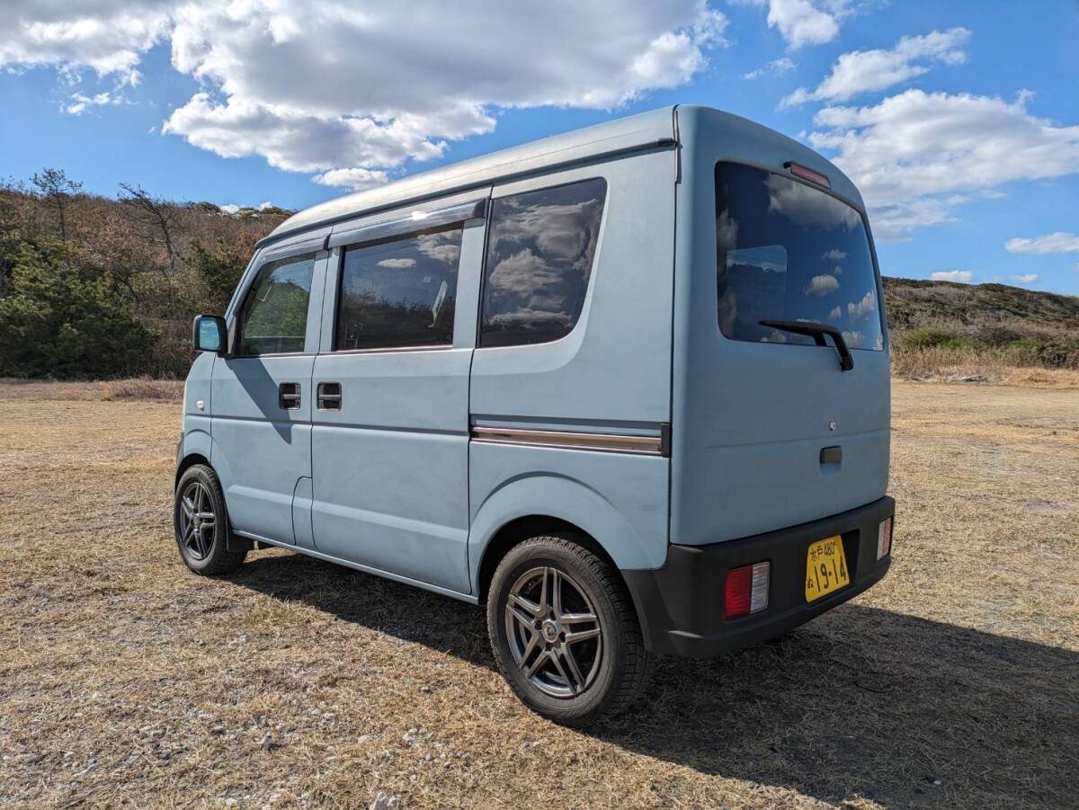 【茨城より】エブリイバン DA64V 5MT フルタイム4WD ターボ 車検2年付き アンヴィルブルー 貨物4ナンバーバンライフDA17エブリィの画像3