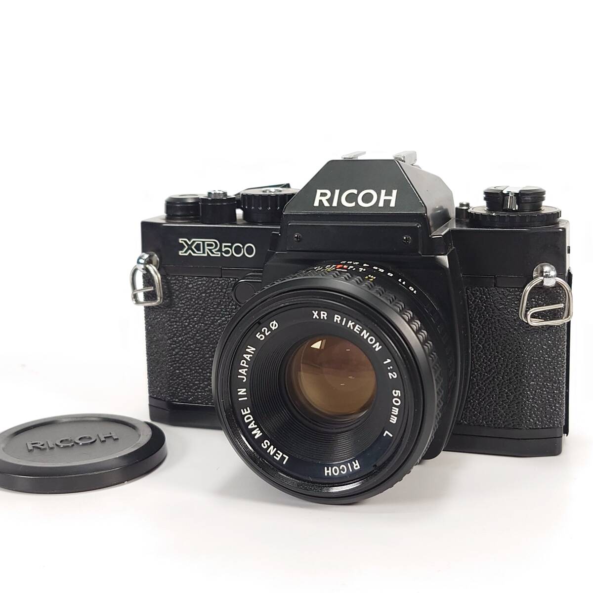 露出計・シャッターOK RICOH XR500 フィルム一眼レフカメラ XR RIKENON 50mm F2 標準 単焦点レンズ リコー 現状品_画像1