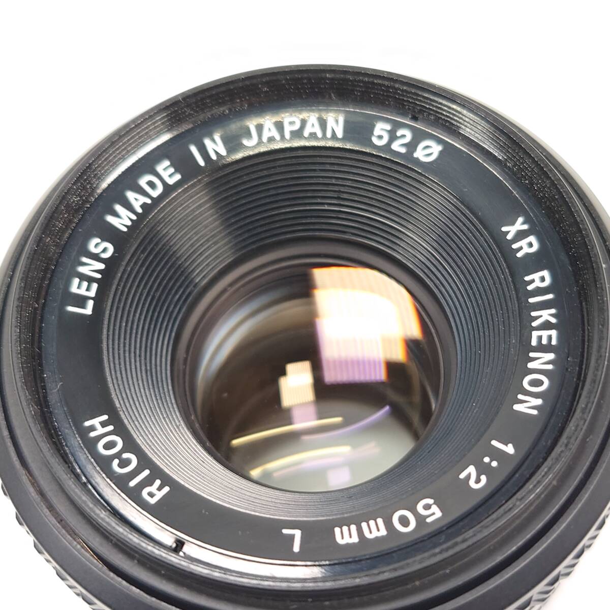 露出計・シャッターOK RICOH XR500 フィルム一眼レフカメラ XR RIKENON 50mm F2 標準 単焦点レンズ リコー 現状品_画像7