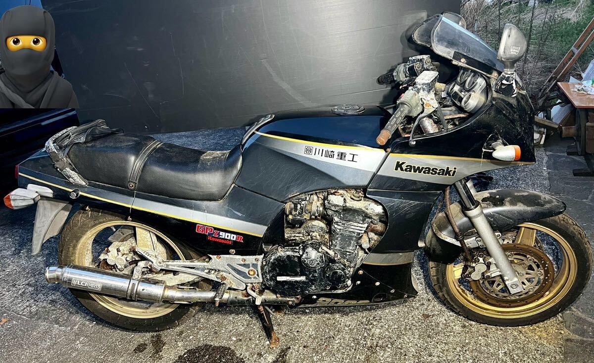 [0383]Kawasaki Kawasaki GPZ900R ZX900AE Ninja ключ документы есть восстановление Junk 