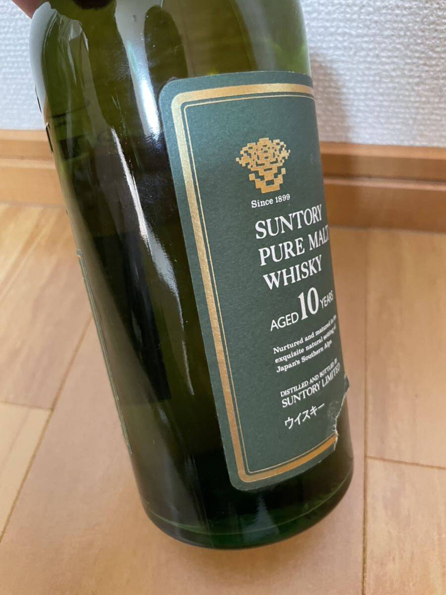 【未開栓】SUNTORY サントリー 白州 10年 ピュアモルト ウイスキー 700ml 40％ 箱なし　PURE MALT グリーンラベル 山崎 No.6_画像6