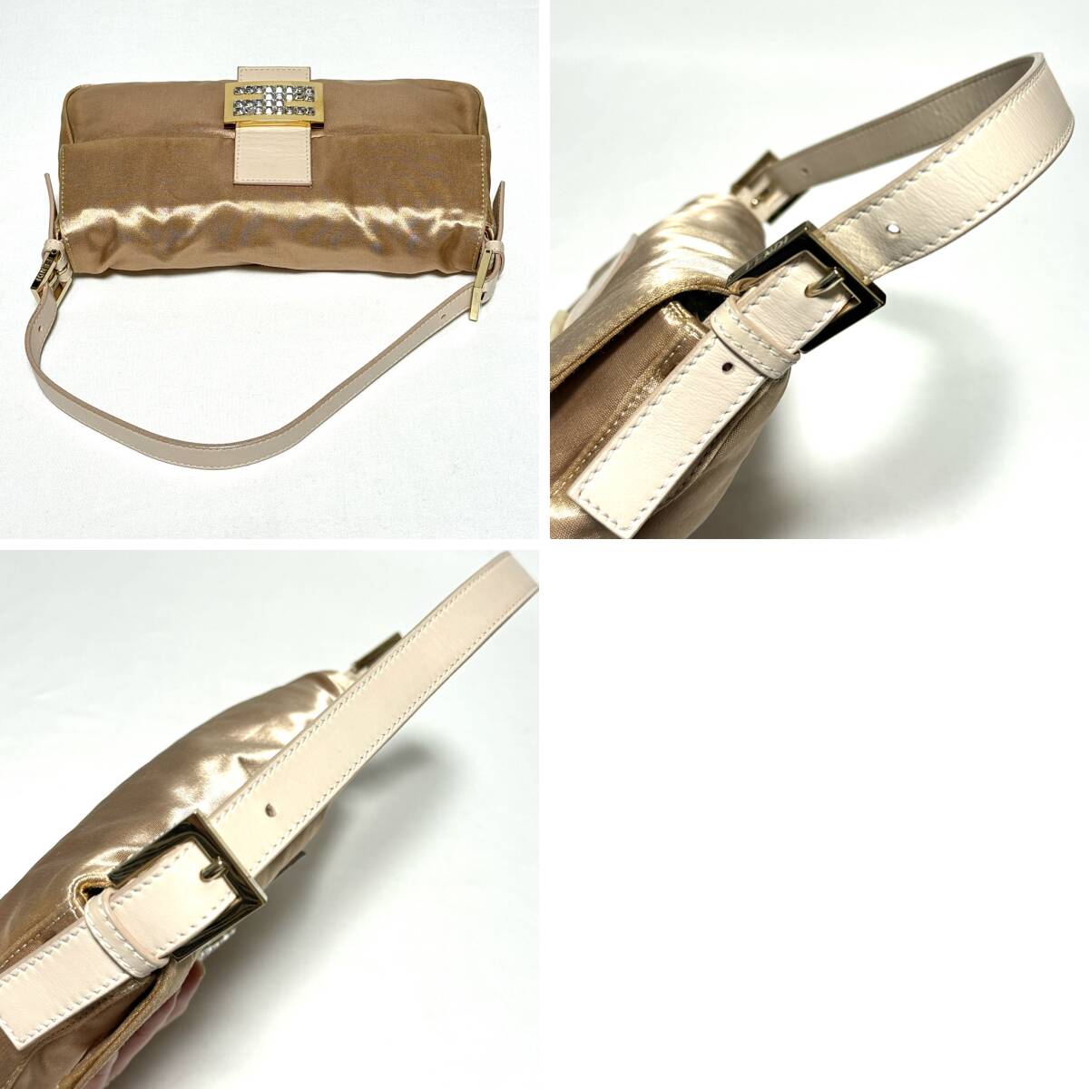 FENDI フェンディ ラインストーン サテン バケット バッグ HB03211 FENDI フェンディ ラインストーン サテン バケット バッグ HB03211