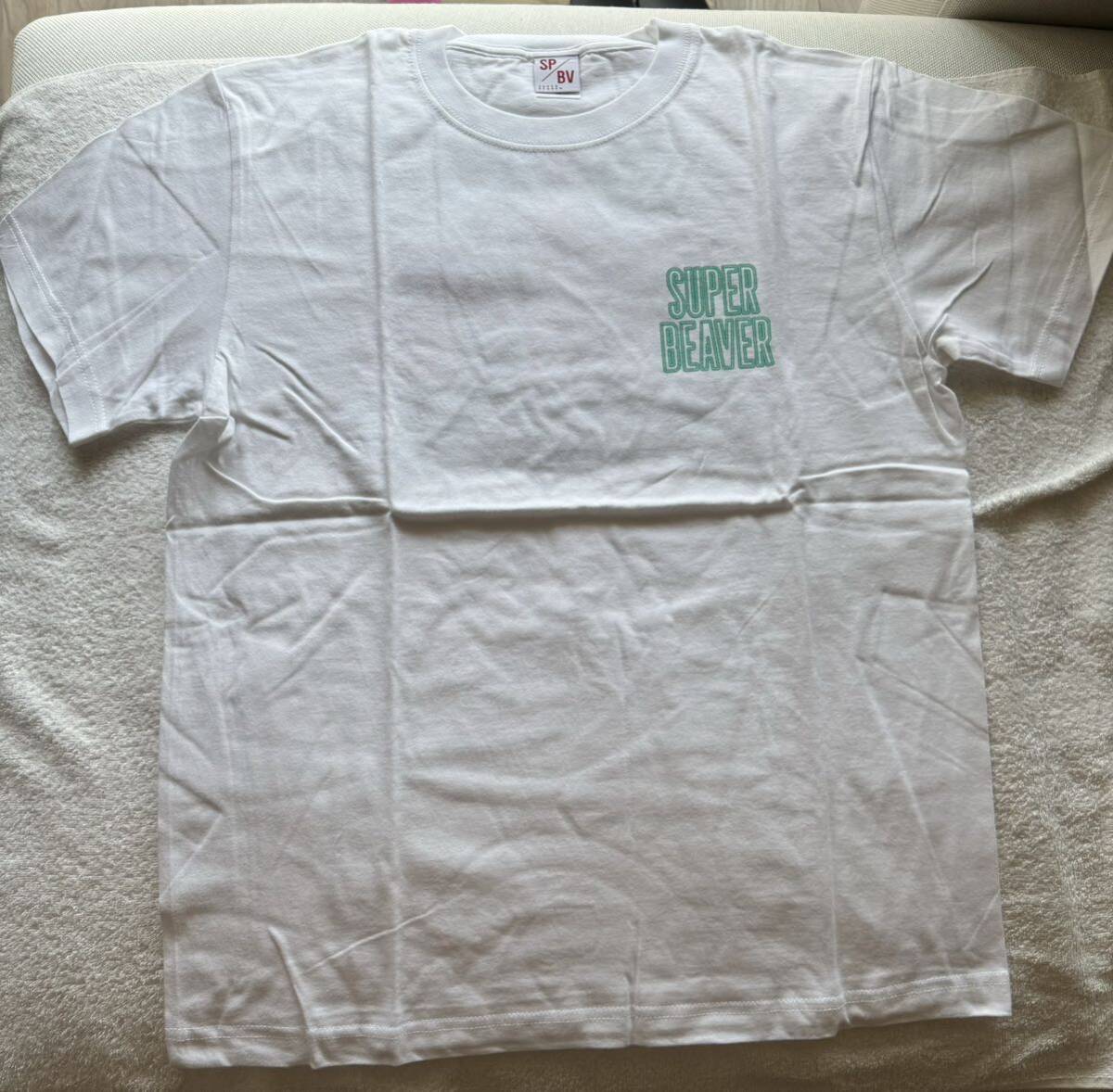 [ free shipping * unused goods ] SUPER BEAVER neon T-shirt M size white super beaver 