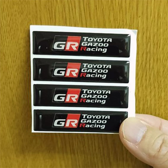 GR GAZOO Racing エポキシ　３Dステッカー　別バージョン　４個セット_画像2
