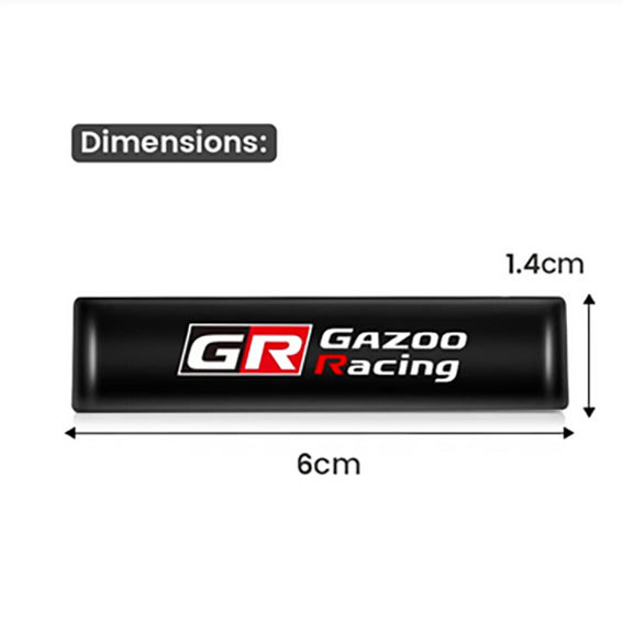 GR GAZOO Racing エポキシ　３Dステッカー　別バージョン　４個セット_サイズです（これと別のものです）