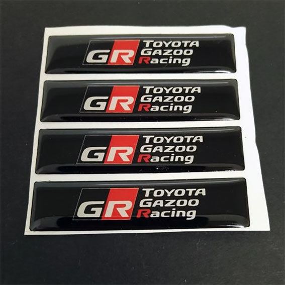 GR GAZOO Racing エポキシ　３Dステッカー　別バージョン　４個セット_画像1