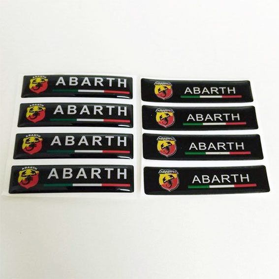 ABARTH　(アバルト） エポキシ３Dステッカー　４個セット　　Aタイプ