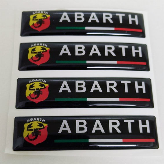 ABARTH　(アバルト） エポキシ３Dステッカー　４個セット　　Aタイプ