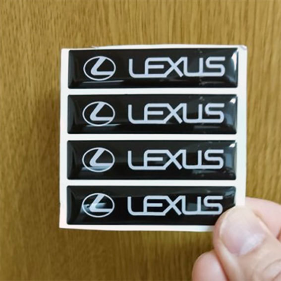 LEXUS レクサス　 エポキシ　３Dステッカー　４個セット Aタイプ_画像2